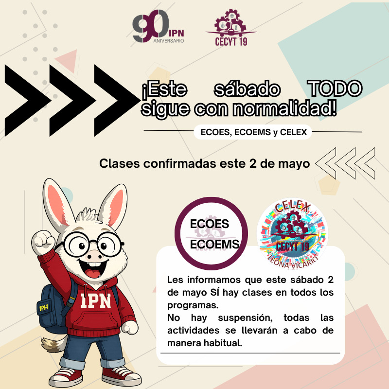 Aviso CECyT 19 CELEX